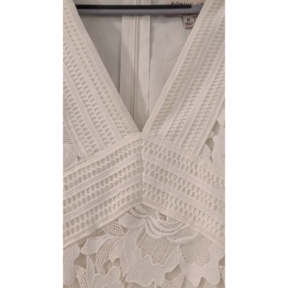 Women's Adelyn Rae White Lace Dress M - Picture 5 of 16